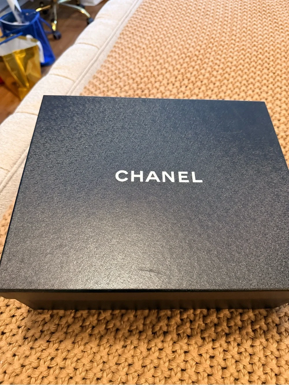 CHANEL Black Slingback Mules with White Camellia Flower